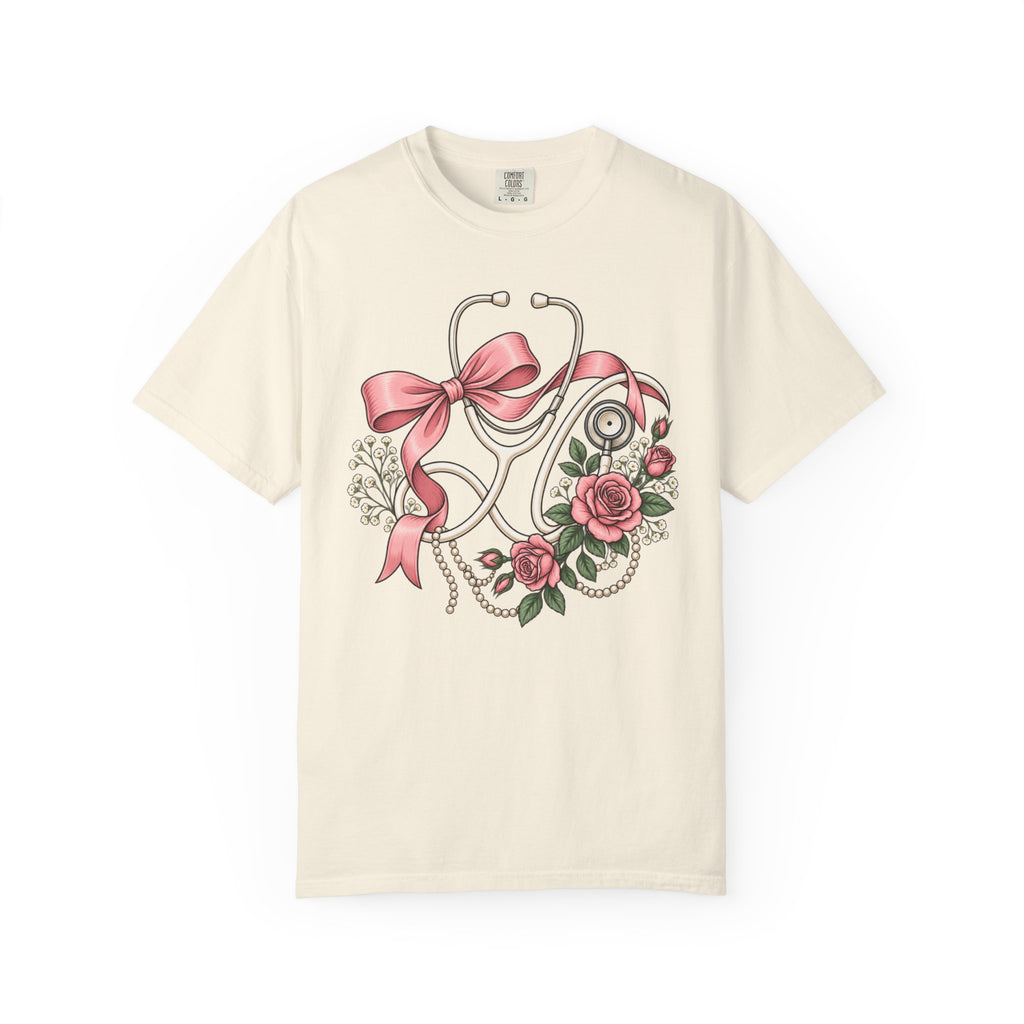 Floral Stethoscope T-Shirt