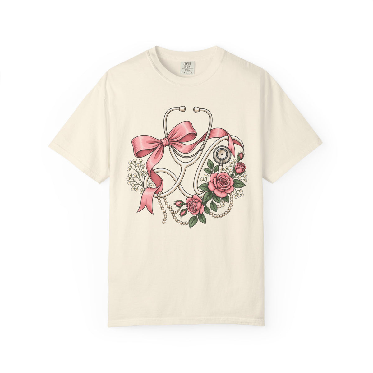Floral Stethoscope T-Shirt