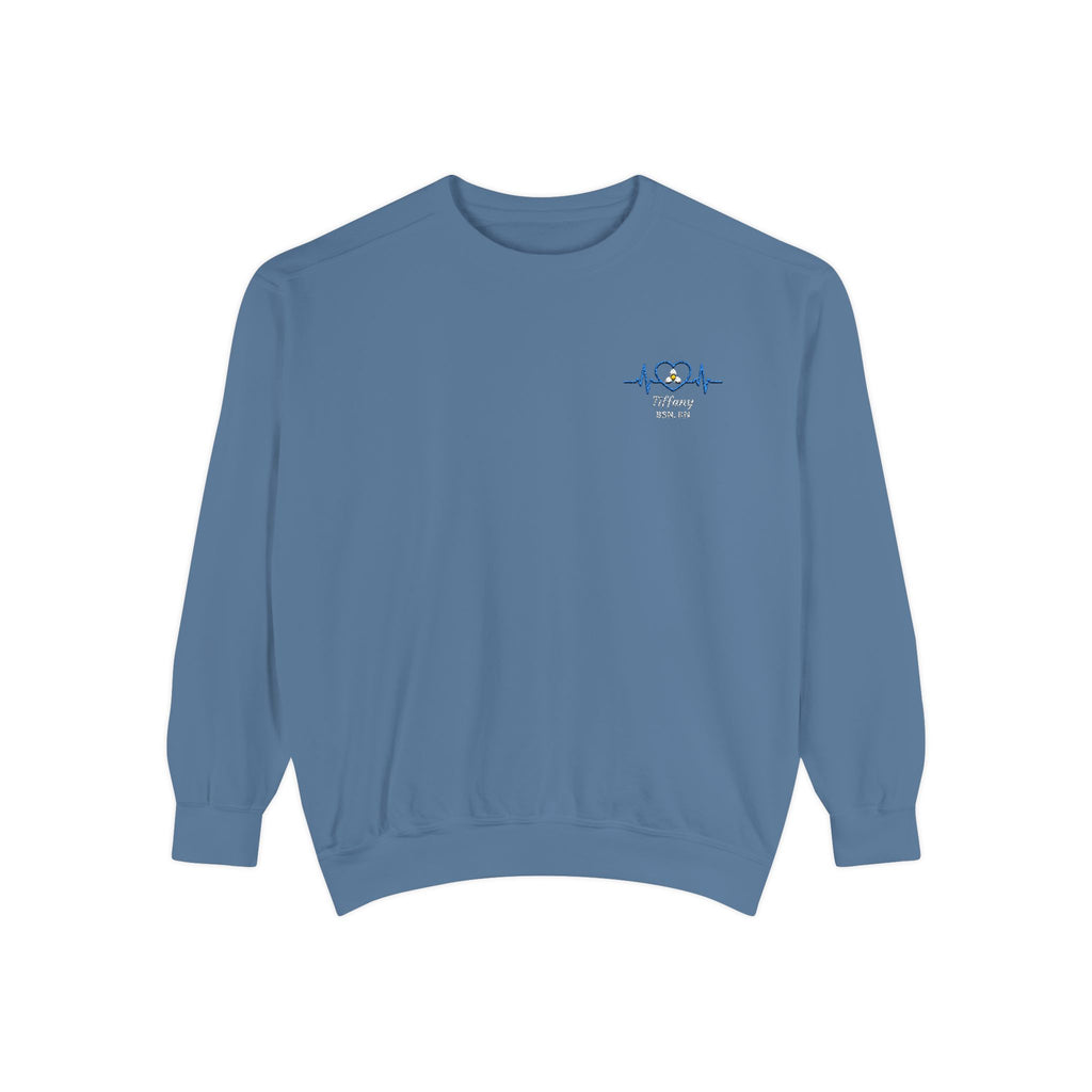 Heartbeat Bloom Personalizable Embroidered Sweatshirt