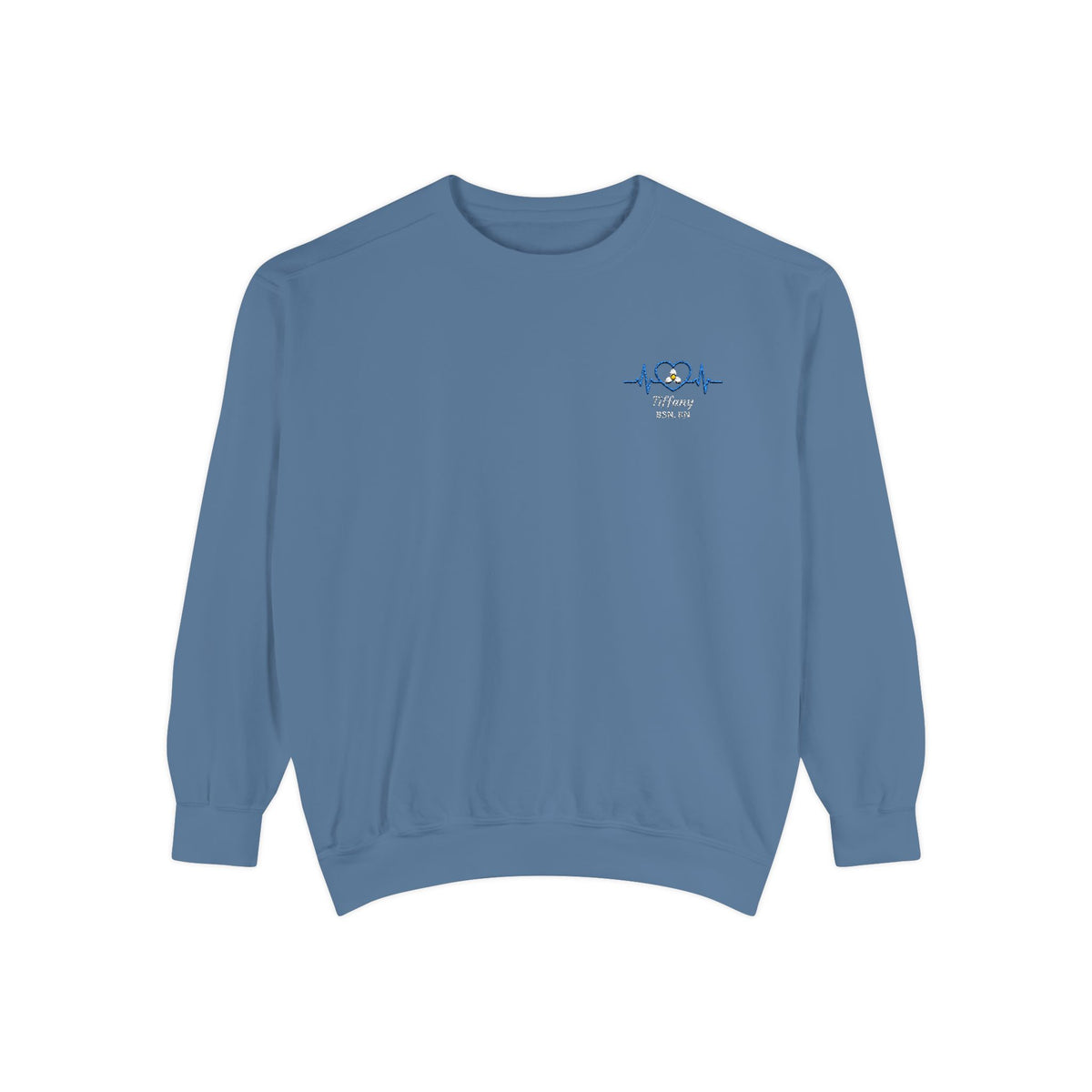 Heartbeat Bloom Personalizable Embroidered Sweatshirt