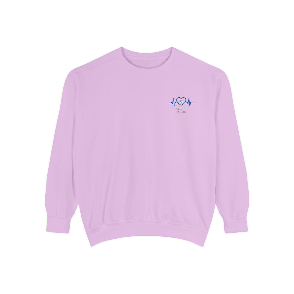 Heartbeat Bloom Personalizable Embroidered Sweatshirt