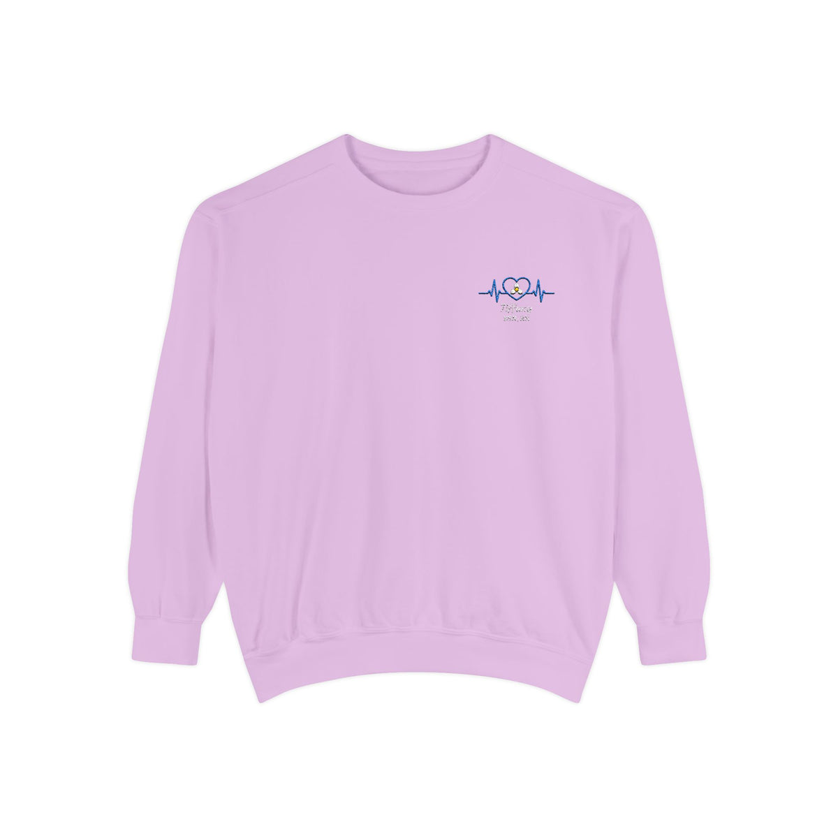 Heartbeat Bloom Personalizable Embroidered Sweatshirt