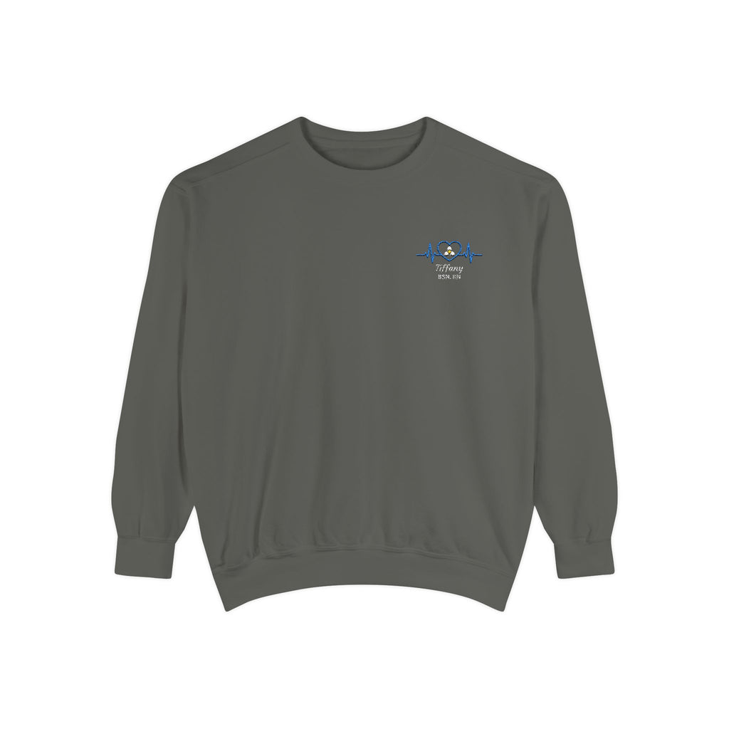 Heartbeat Bloom Personalizable Embroidered Sweatshirt