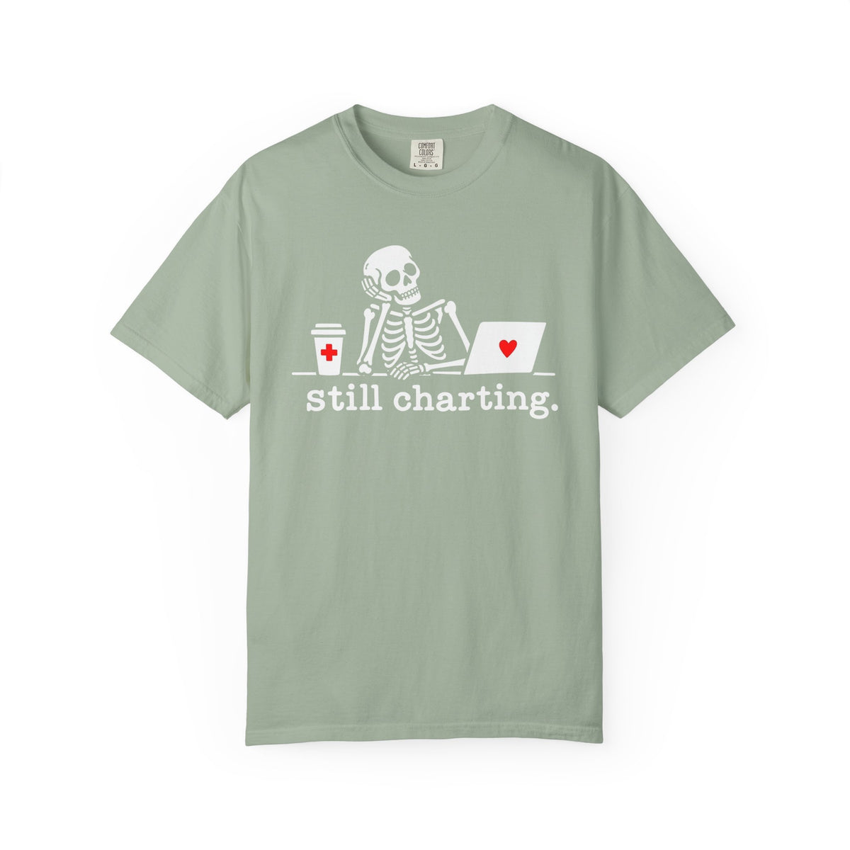Still Charting Nurse Skeleton T-Shirt