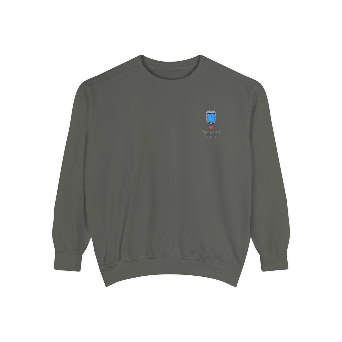 Heart Drip Personalizable Embroidered Sweatshirt