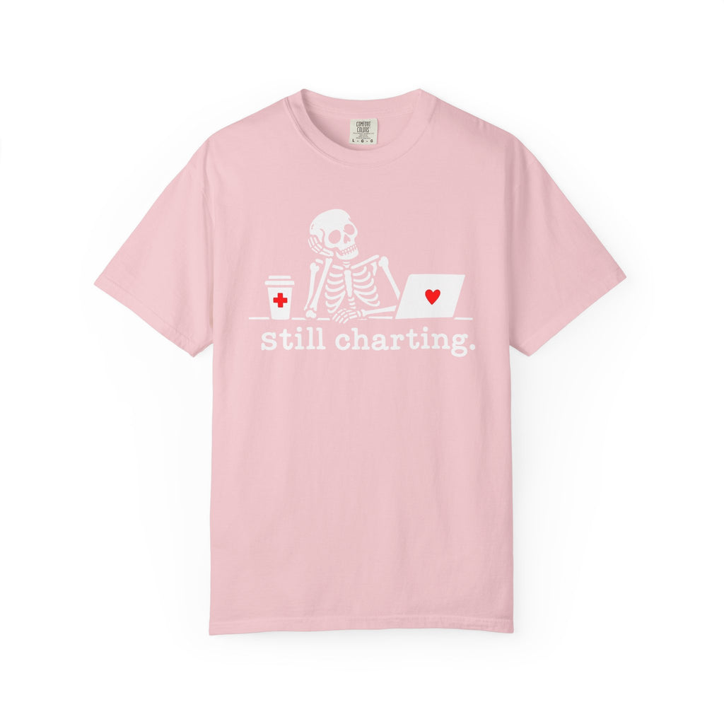 Still Charting Nurse Skeleton T-Shirt