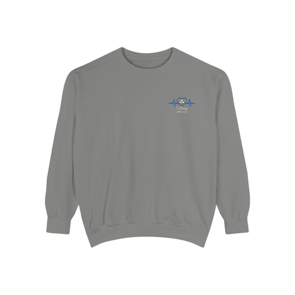 Heartbeat Bloom Personalizable Embroidered Sweatshirt