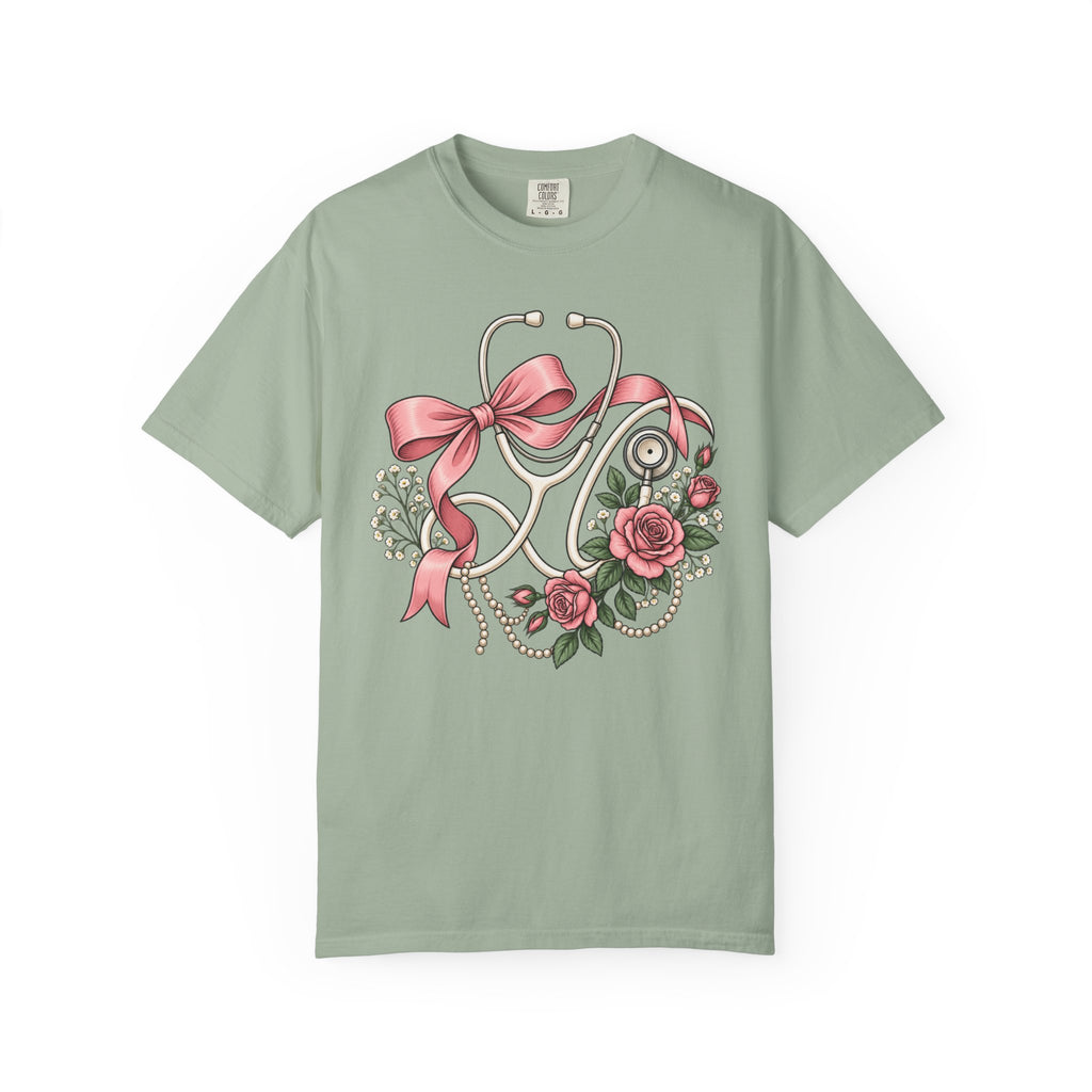 Floral Stethoscope T-Shirt