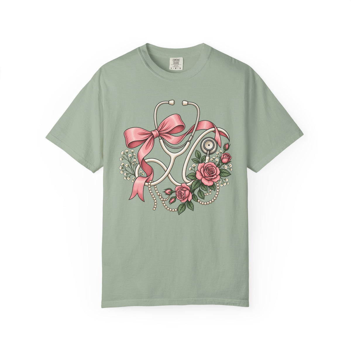 Floral Stethoscope T-Shirt