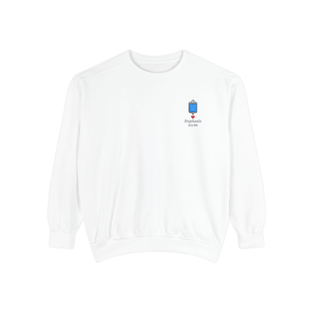 Heart Drip Personalizable Embroidered Sweatshirt