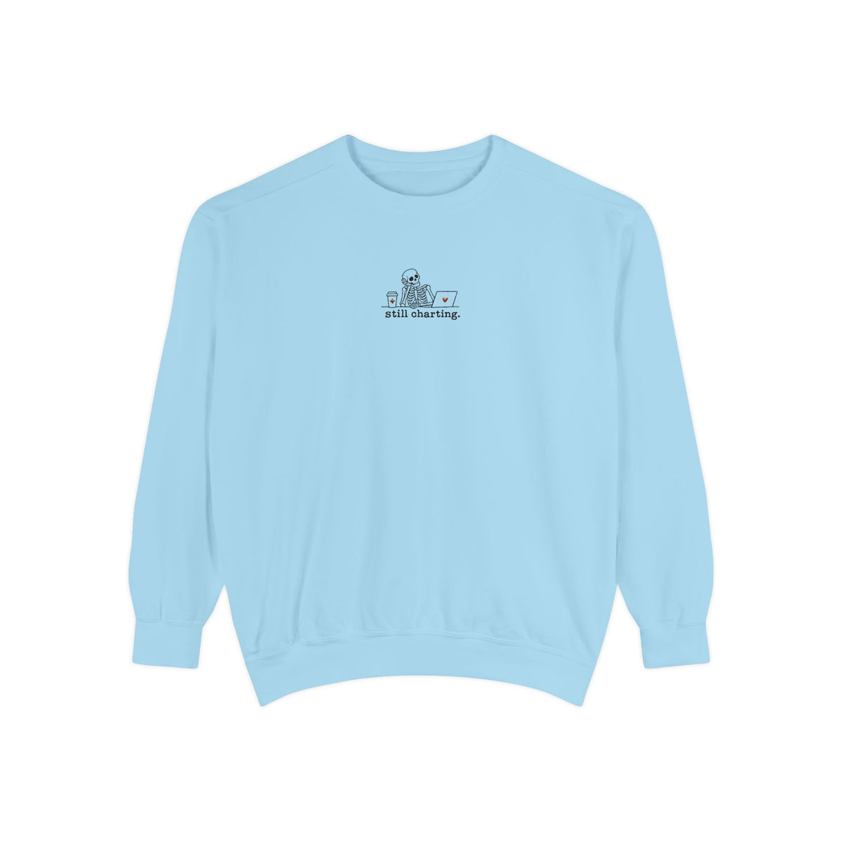 Still Charting Skeleton Embroidered Sweatshirt