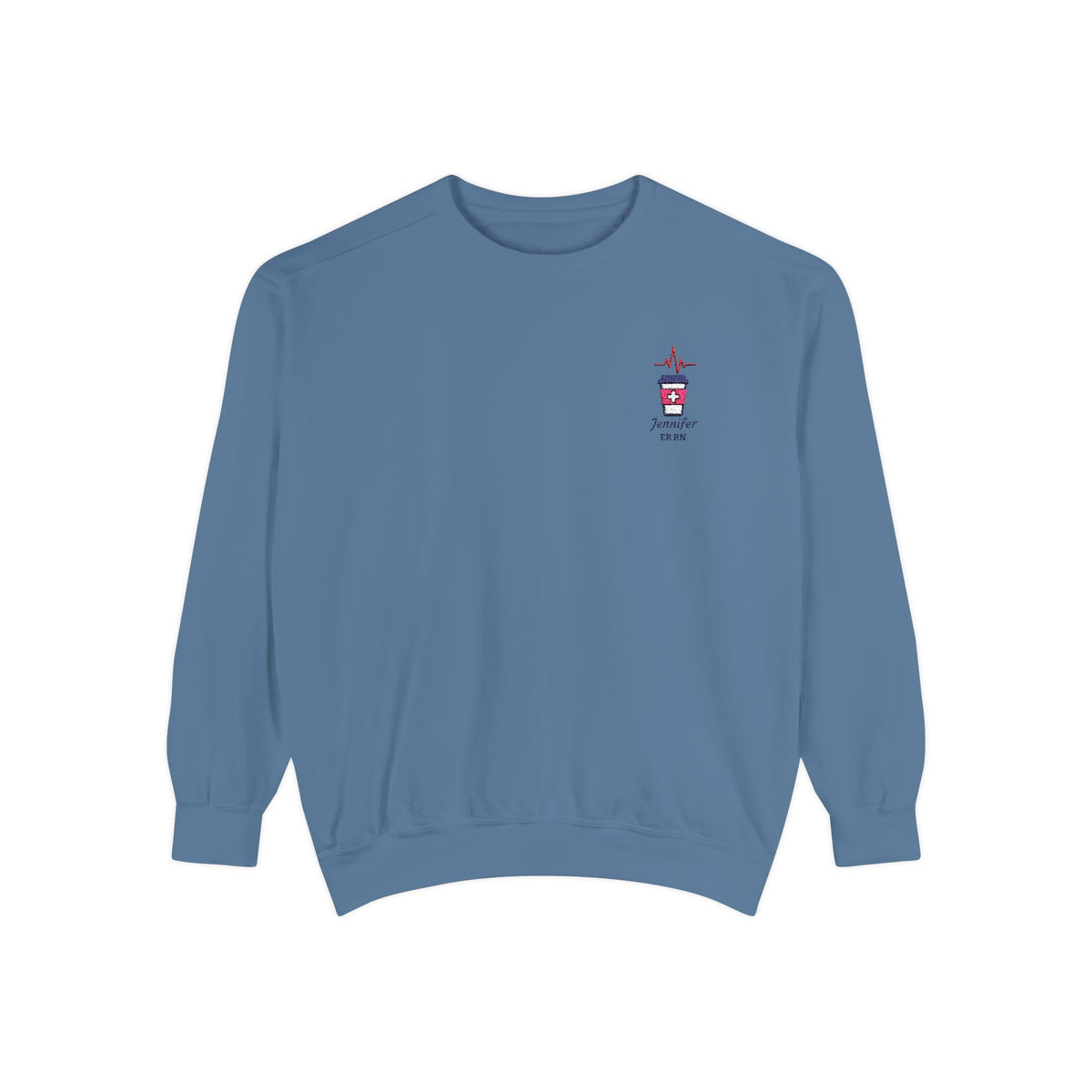 Heartbeat Coffee Personalizable Embroidered Sweatshirt