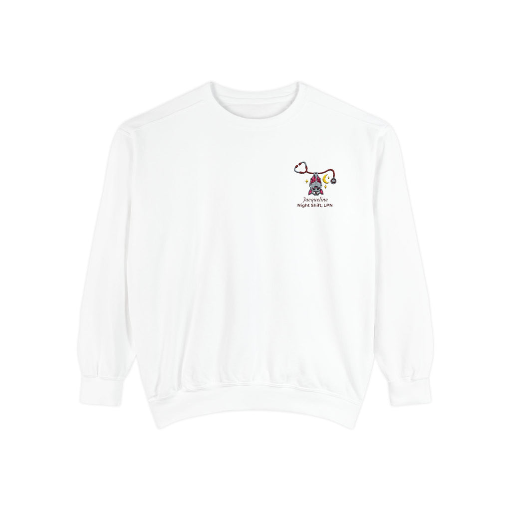 Bat Nurse Personalizable Embroidered Sweatshirt