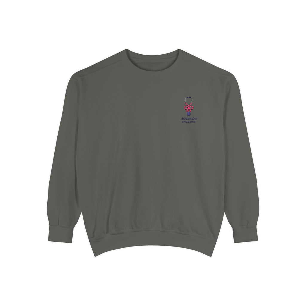 Tied to Care Personalizable Embroidered Sweatshirt