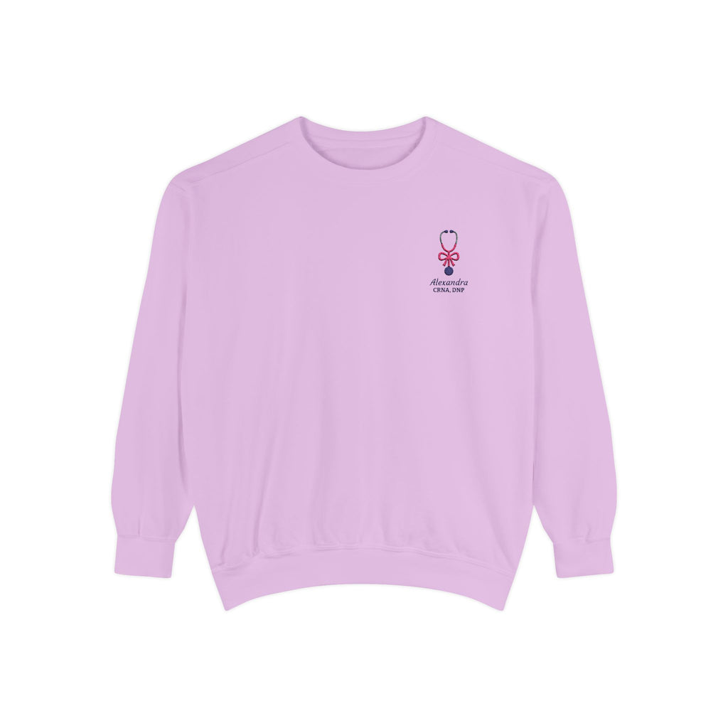 Tied to Care Personalizable Embroidered Sweatshirt