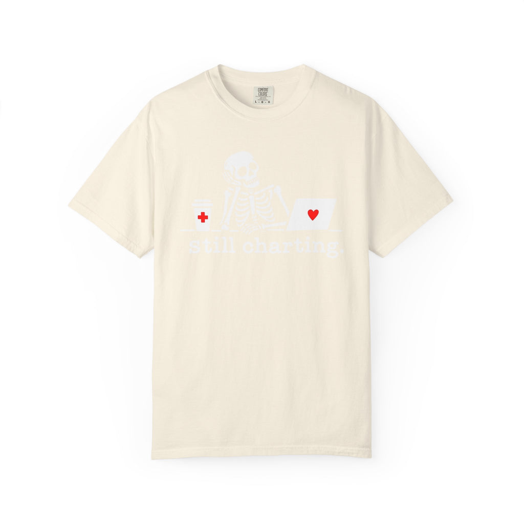 Still Charting Nurse Skeleton T-Shirt