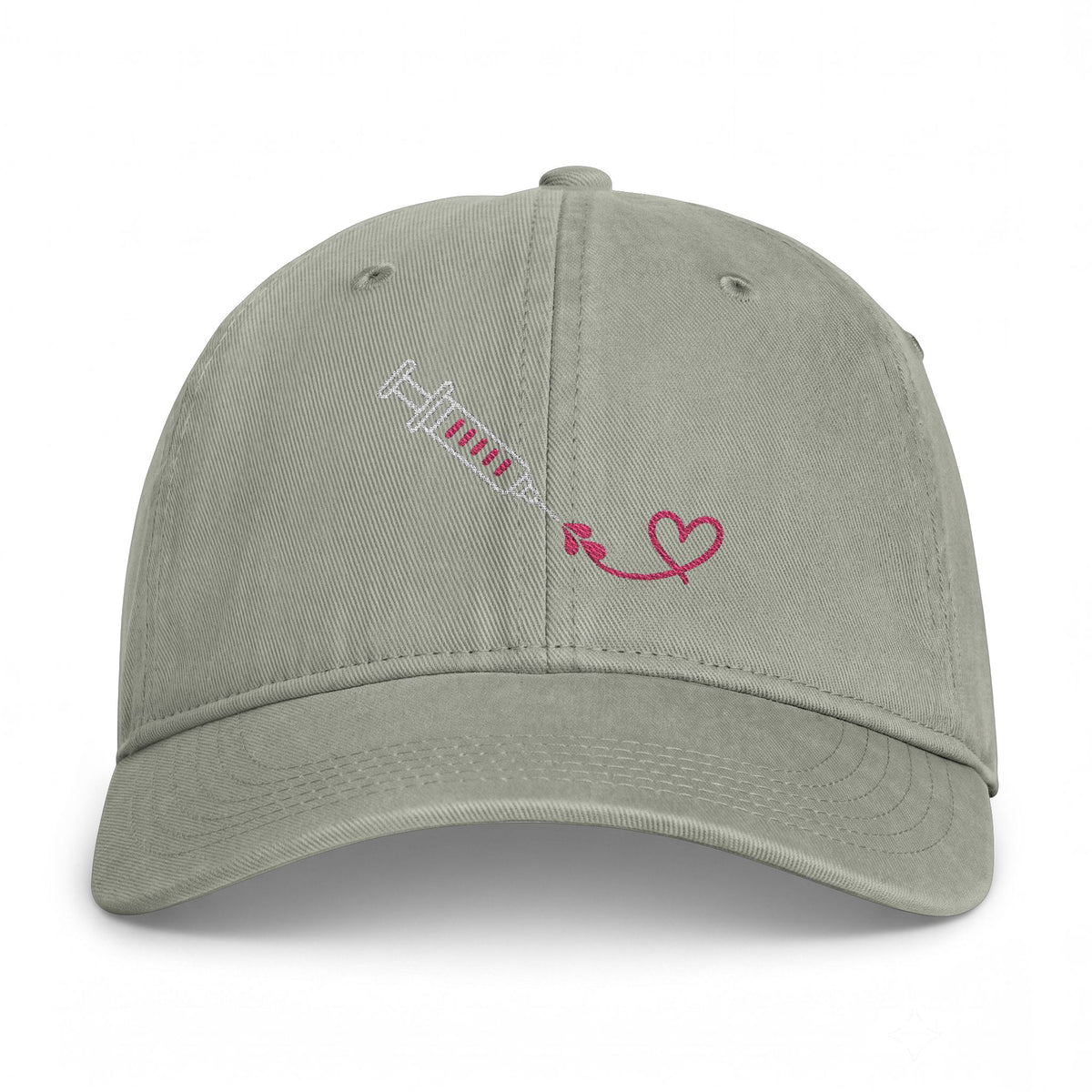 Flowing Heart Embroidered Hat
