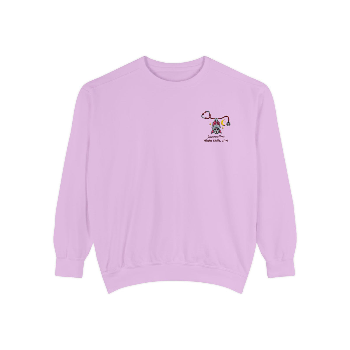 Bat Nurse Personalizable Embroidered Sweatshirt