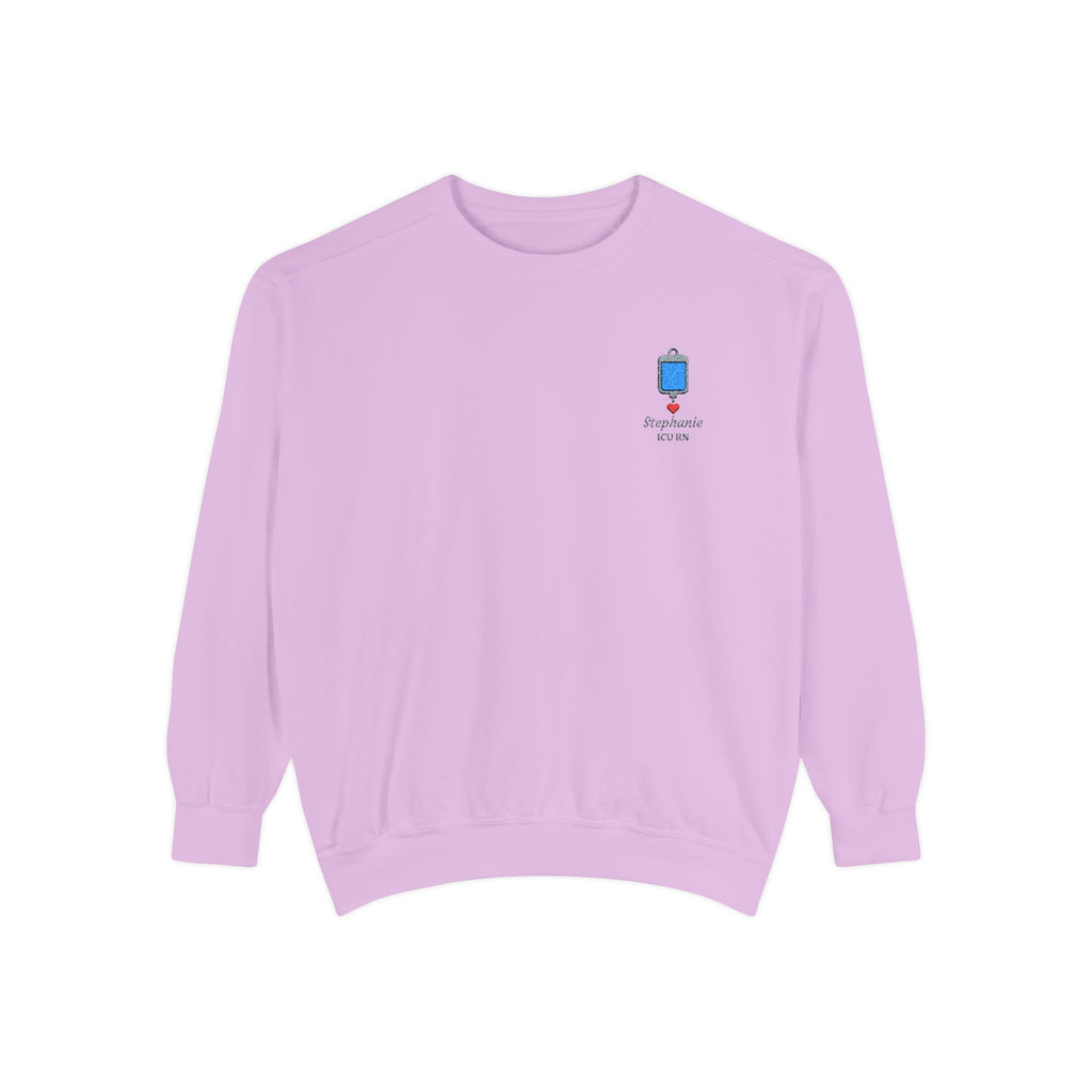 Heart Drip Personalizable Embroidered Sweatshirt