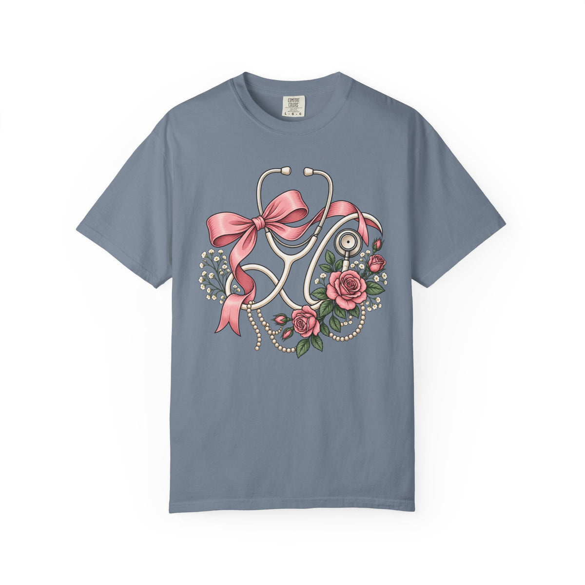 Floral Stethoscope T-Shirt
