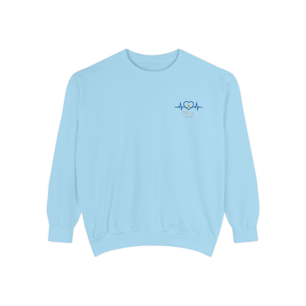 Heartbeat Bloom Personalizable Embroidered Sweatshirt