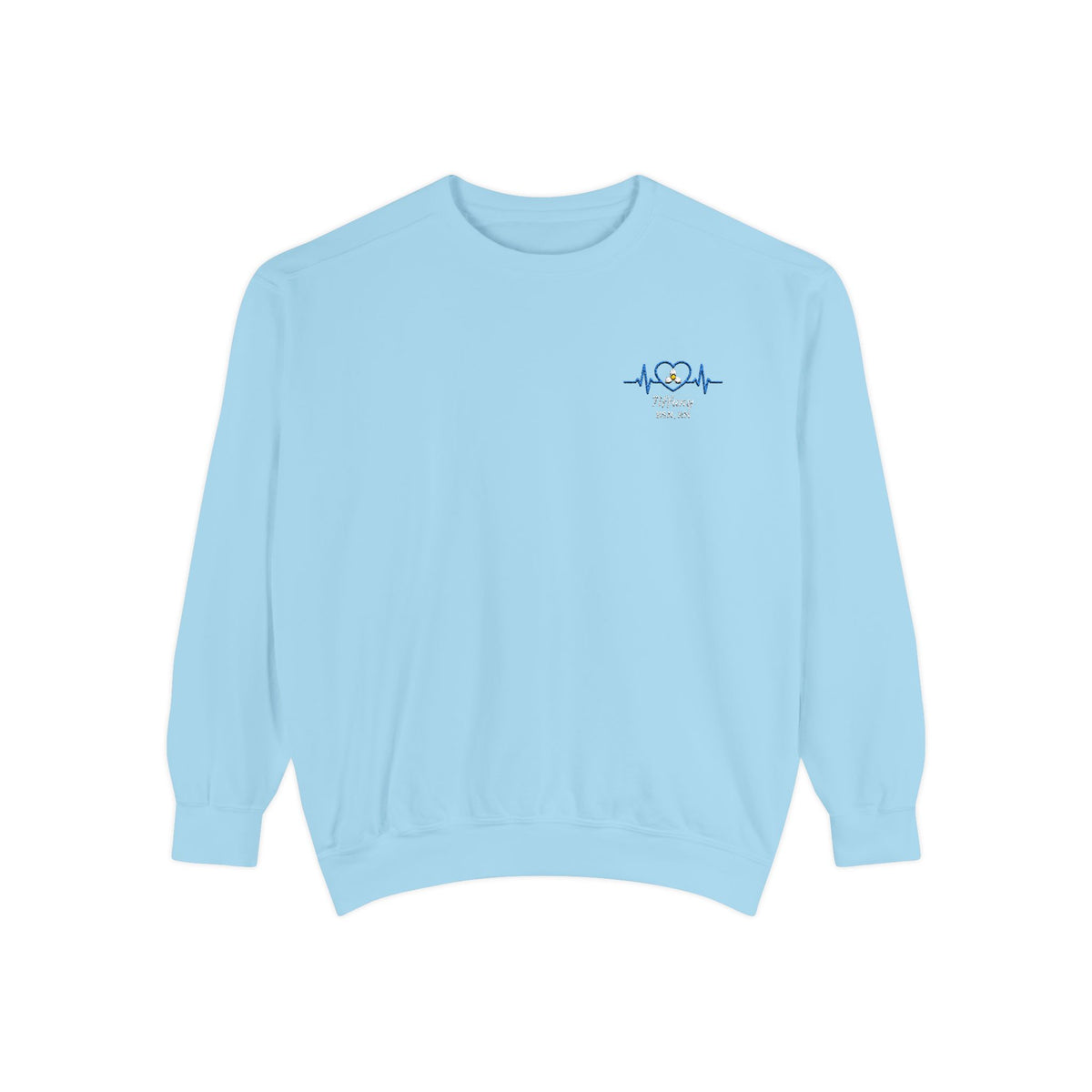 Heartbeat Bloom Personalizable Embroidered Sweatshirt