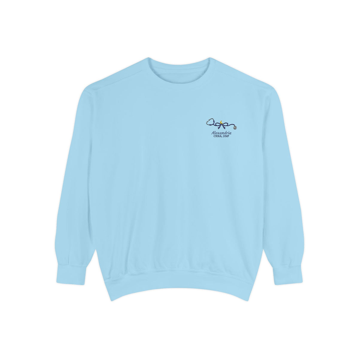 Stethoscope Bow Personalizable Embroidered Sweatshirt