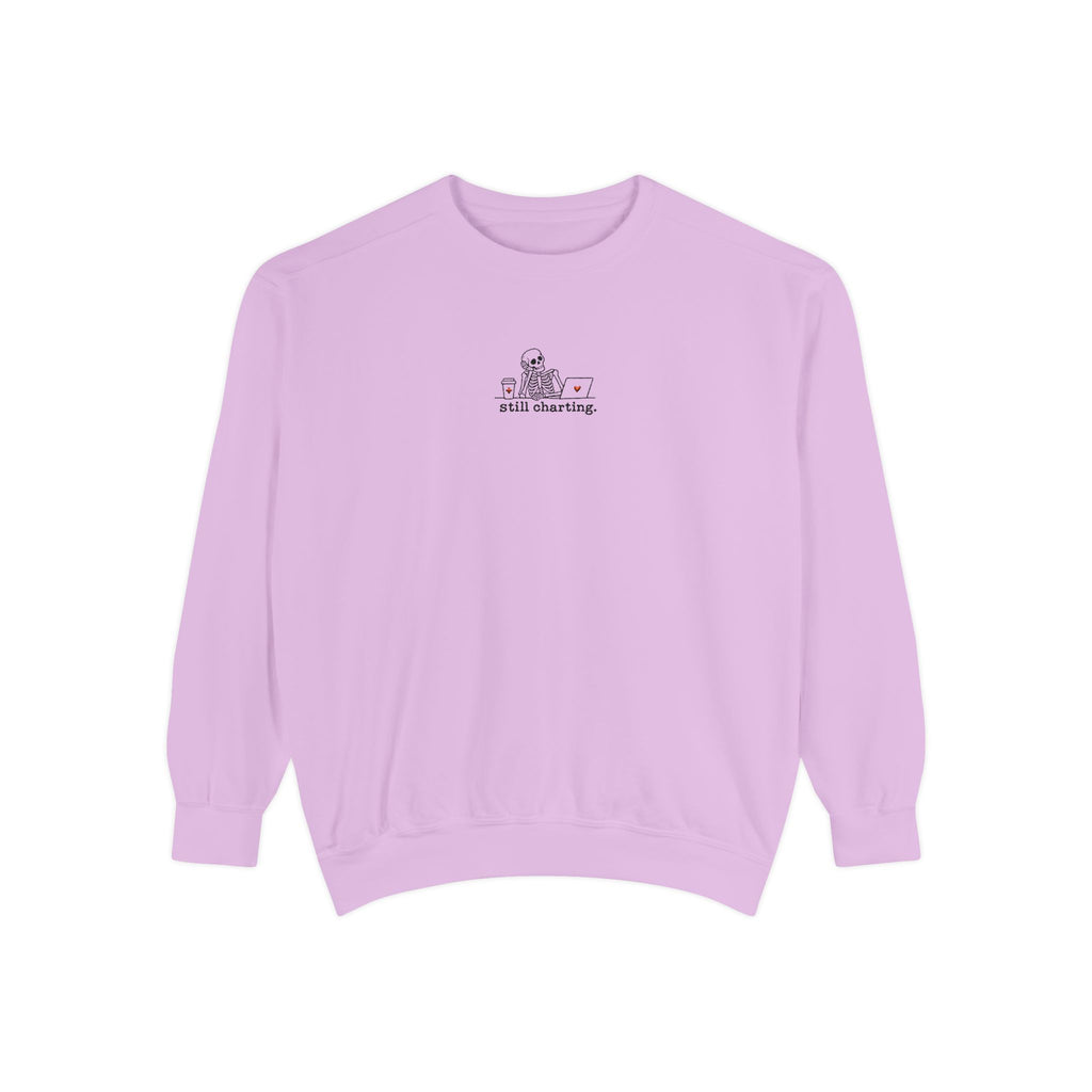 Still Charting Skeleton Embroidered Sweatshirt