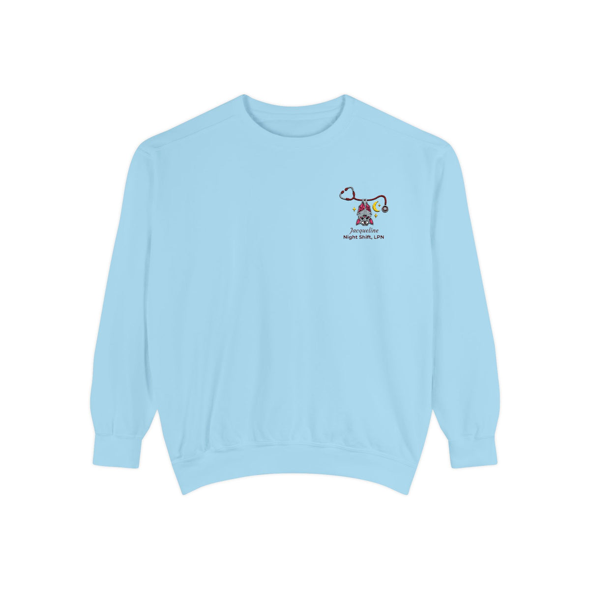 Bat Nurse Personalizable Embroidered Sweatshirt