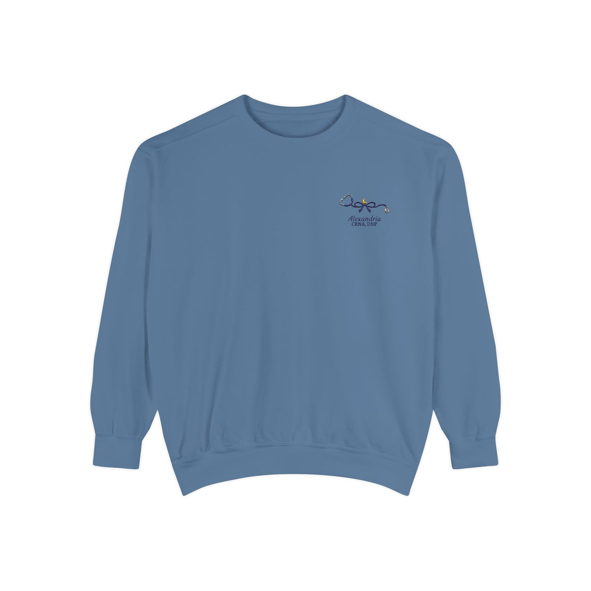 Stethoscope Bow Personalizable Embroidered Sweatshirt