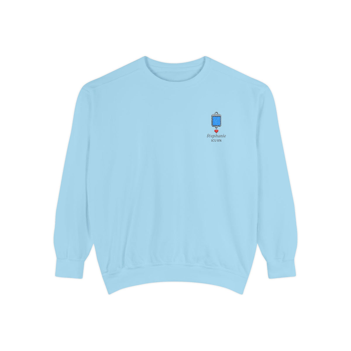 Heart Drip Personalizable Embroidered Sweatshirt