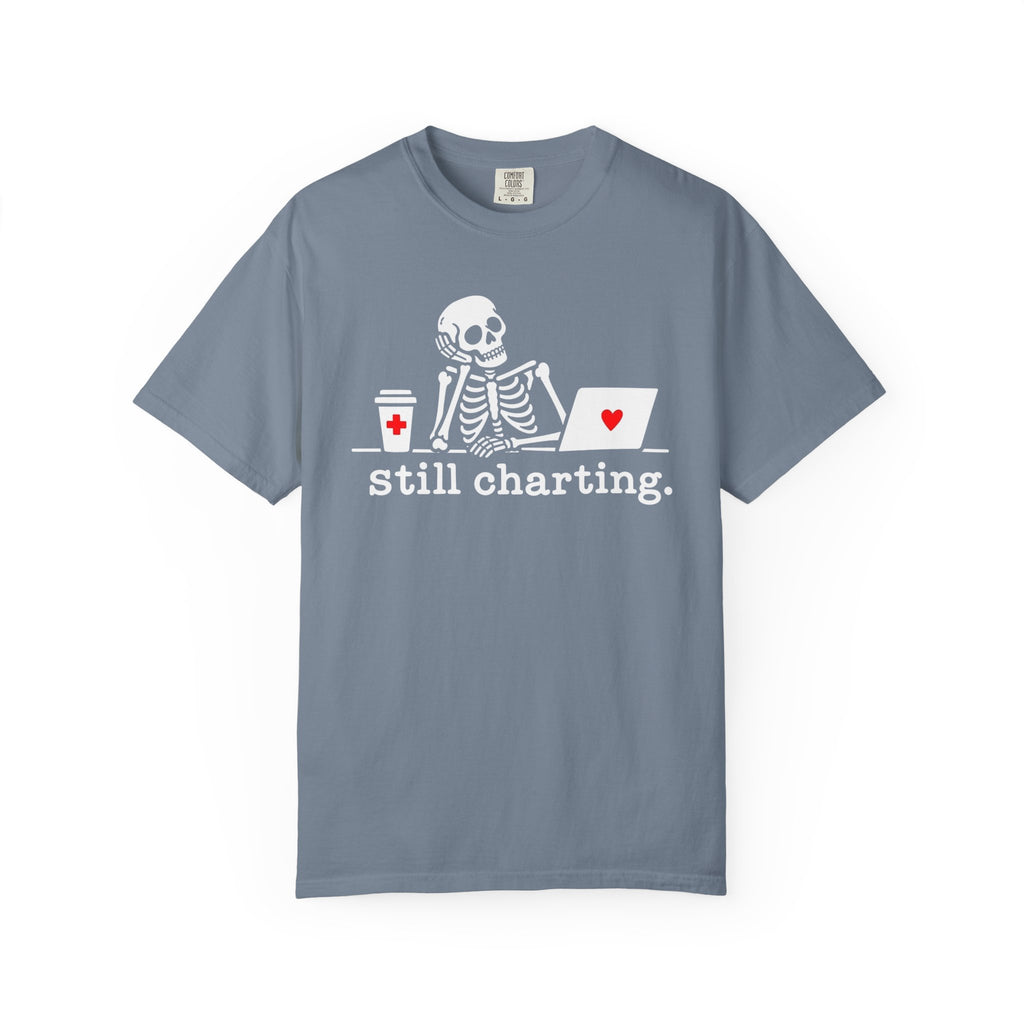 Still Charting Nurse Skeleton T-Shirt