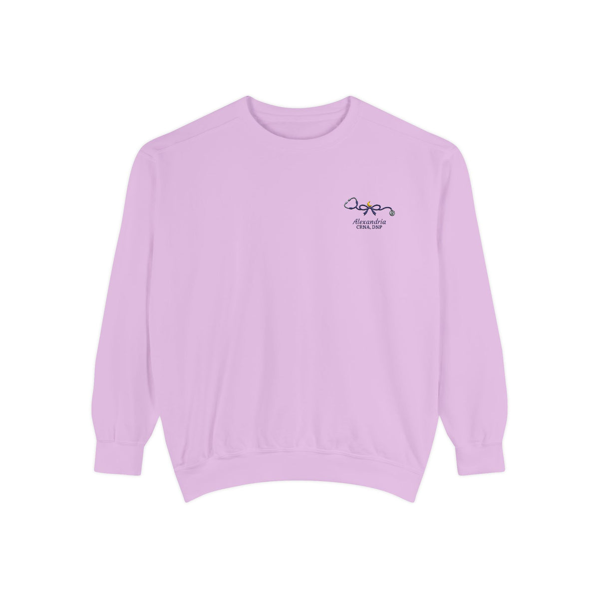 Stethoscope Bow Personalizable Embroidered Sweatshirt