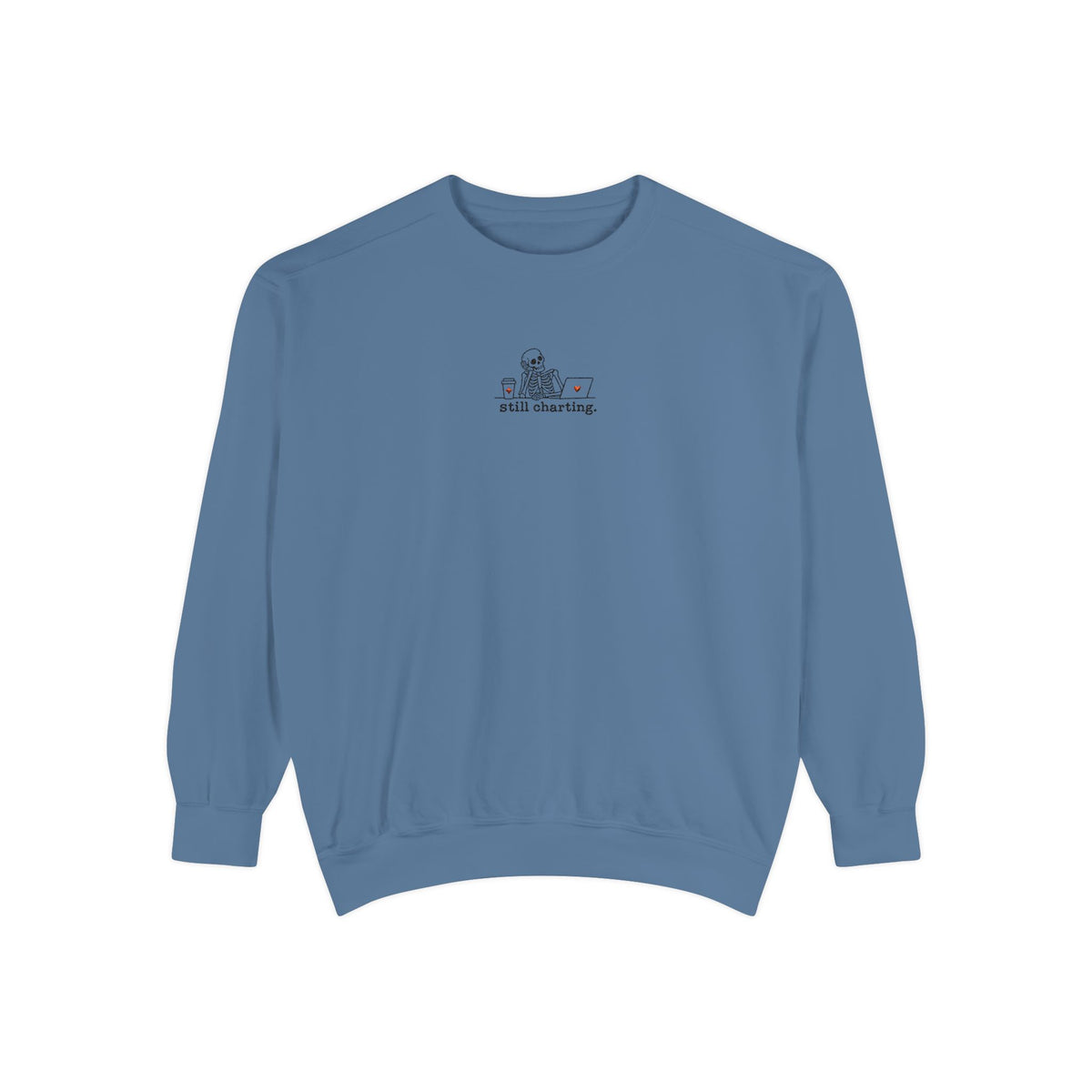 Still Charting Skeleton Embroidered Sweatshirt