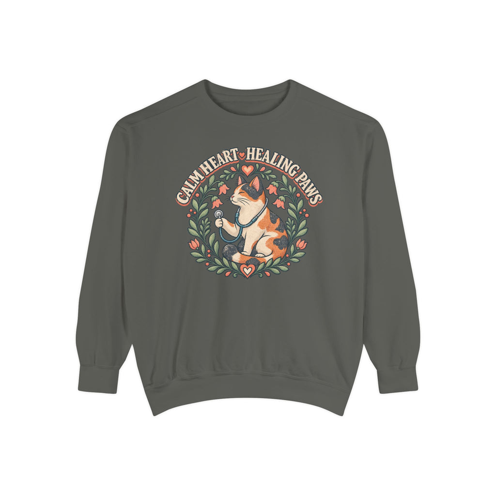 Calm Heart Healing Paws Sweatshirt