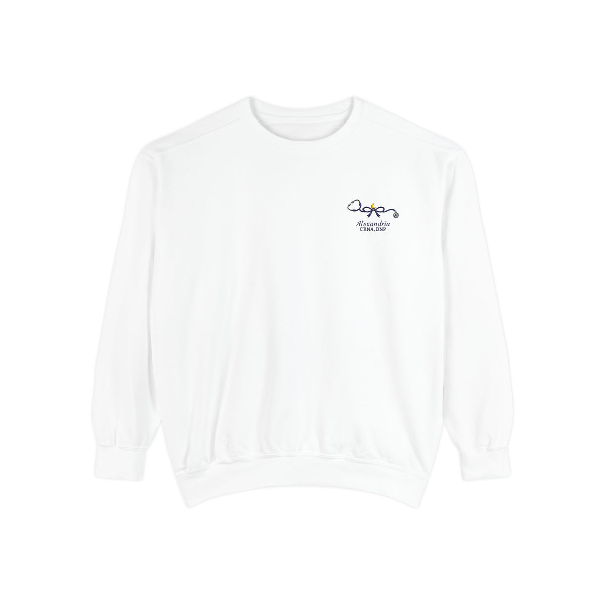Stethoscope Bow Personalizable Embroidered Sweatshirt