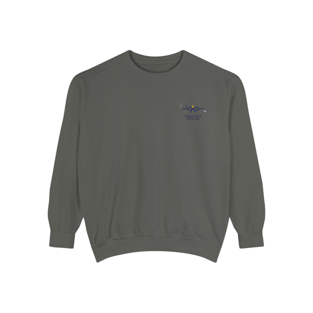 Stethoscope Bow Personalizable Embroidered Sweatshirt