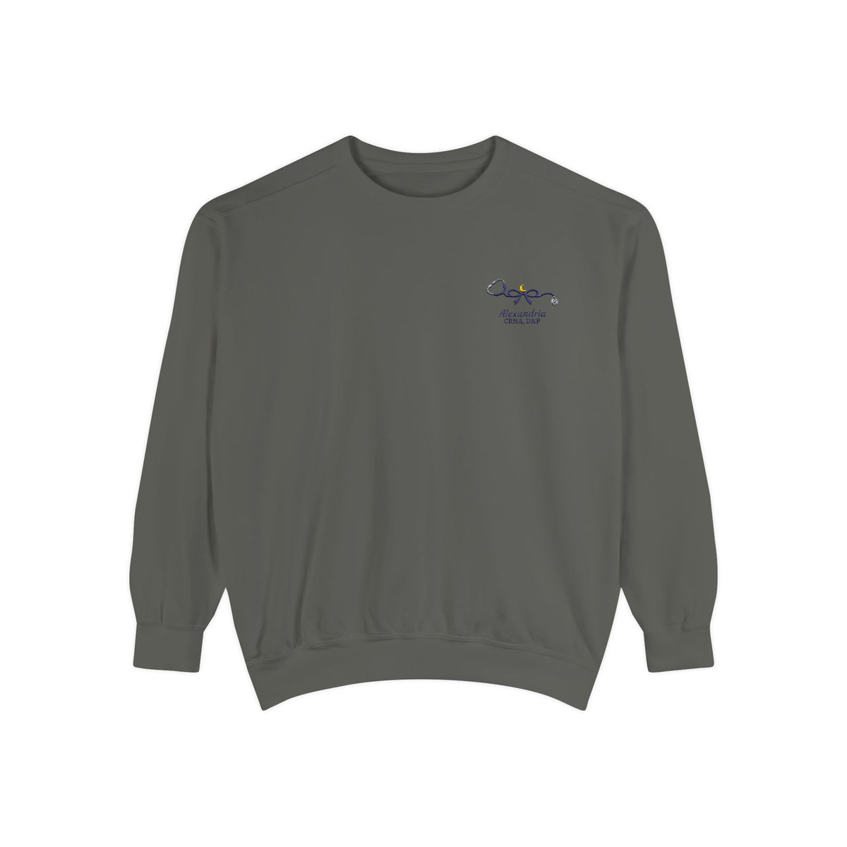 Stethoscope Bow Personalizable Embroidered Sweatshirt